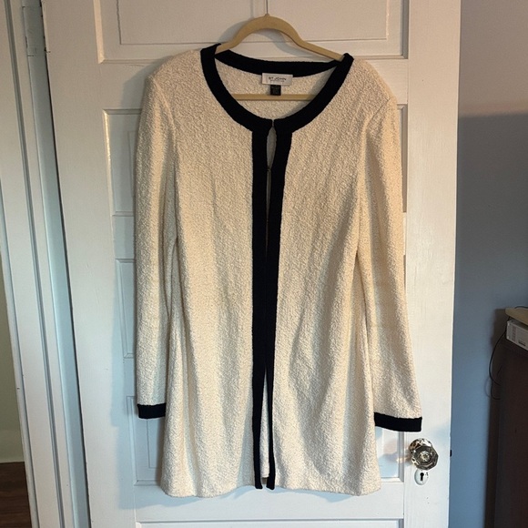 St. John Jackets & Blazers - St. John Collection Black and Cream Knit Jacket
